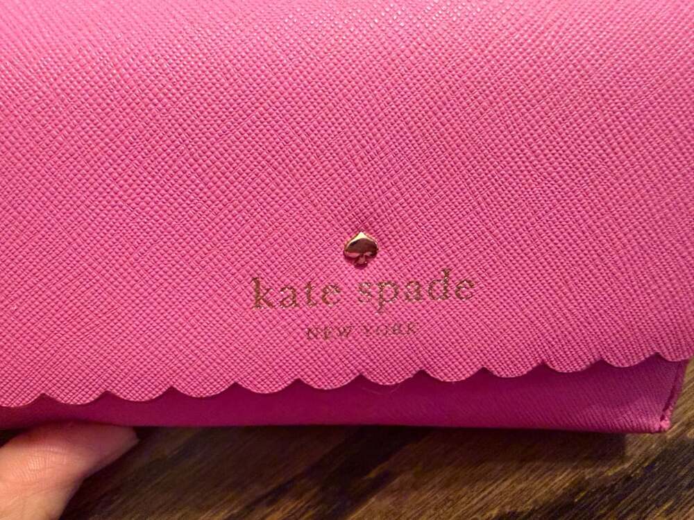Kate Spade New York Smooth Leather Gemma Crossbody / Wallet in Deep Hibiscus